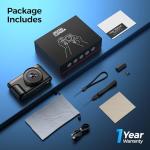 4K Compact Camera with Flip Screen & 16X Zoom