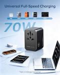 MOMAX 70W Universal Travel Adapter with USB Ports