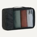 4-Piece Packing Cubes Travel Accessories Set - Black