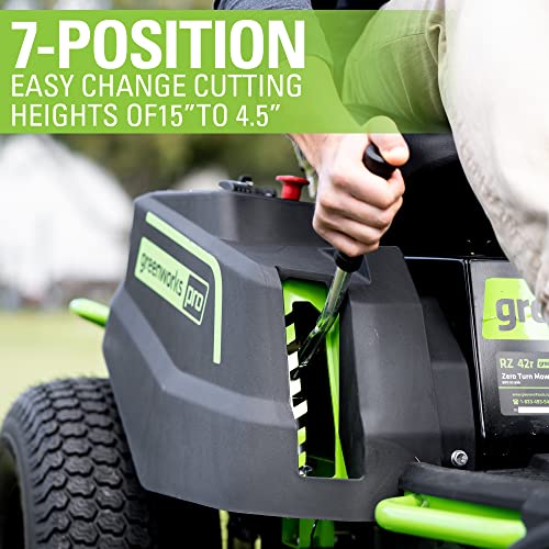 Greenworks 80V 42” Zero-Turn Lawnmower with Batteries