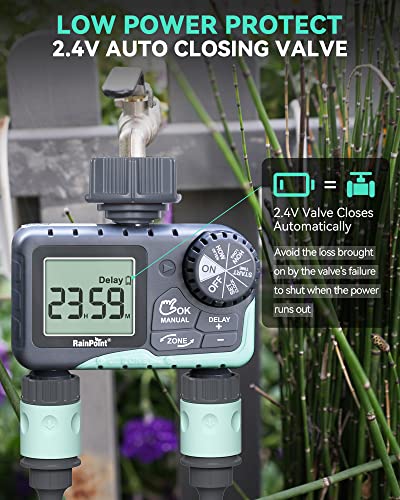 RAINPOINT 2 Zone Garden Hose Water Timer