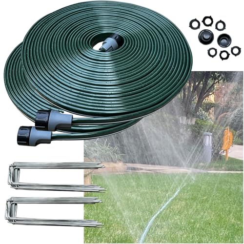 Watoo 100 FT Heavy-Duty Flat Sprinkler Hose