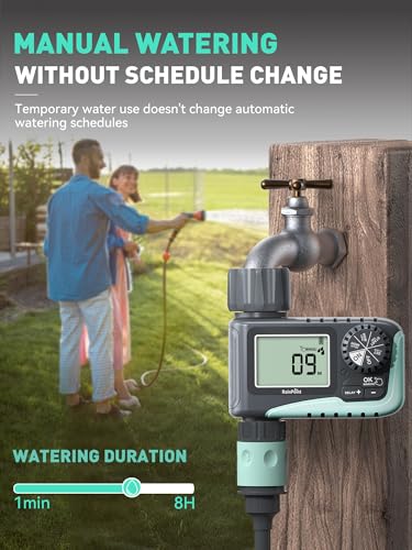 RAINPOINT Automatic Garden Irrigation Timer with LCD Display