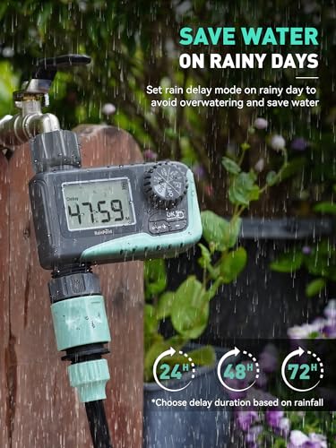 RAINPOINT Automatic Garden Irrigation Timer with LCD Display