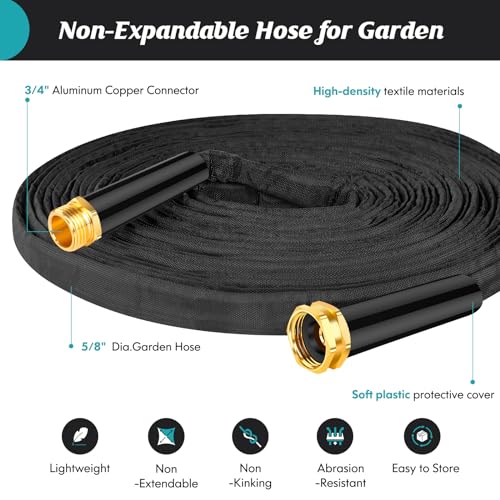 50FT Tough & Flexible Non-Expandable Garden Hose