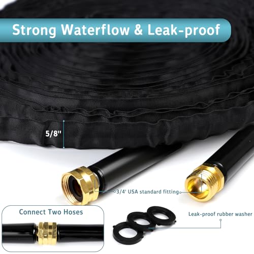 30.5m Flexible Garden Hose with 10 Attachments