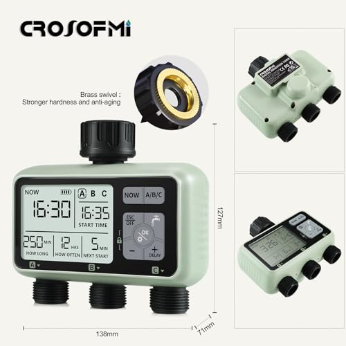 CROSOFMI Programmable Watering Timer for Lawns