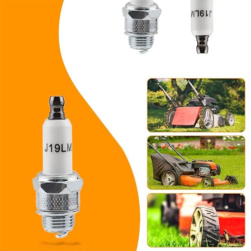 RJ19LM Spark Plug for Lawn Mower - 3 Pack
