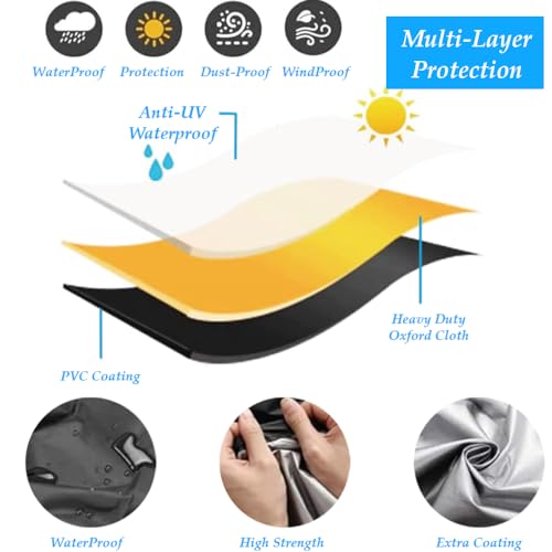 KISEER Heavy-Duty Waterproof Lawn Mower Cover