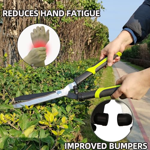 19-Inch Hedge Shears with Sharp Wavy Blades