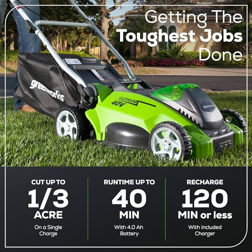 Greenworks 40V 16" Cordless Electric Lawn Mower