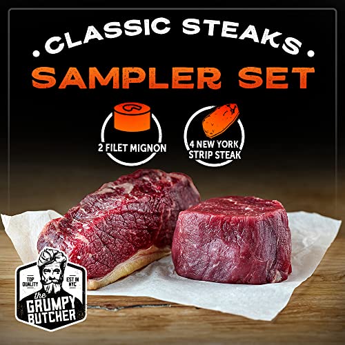 Grumpy Butcher Steak Sampler: Filet Mignon & NY Strips
