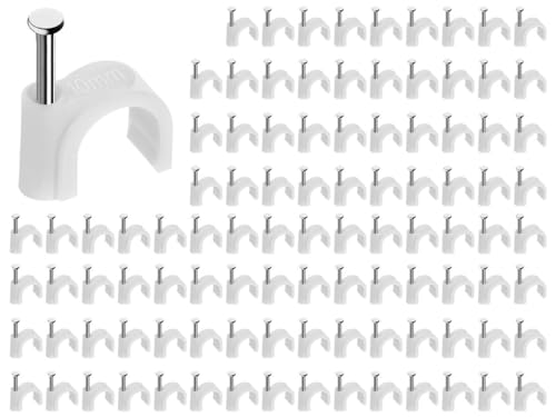 Monoprice Circle Cable Clips with Steel Nail, 100-Pack