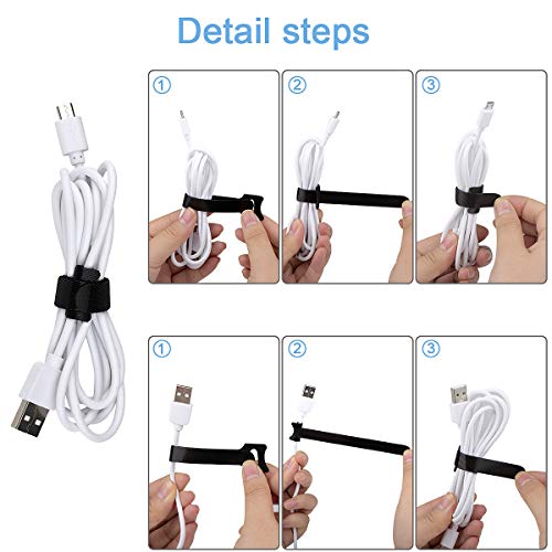 Adjustable Cable Ties, Organizer with Hook Loops