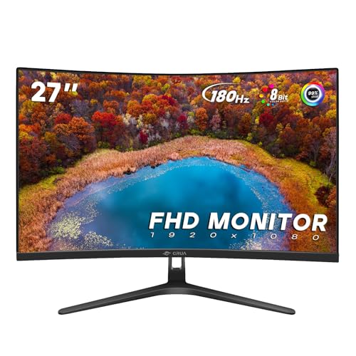 CRUA 27" Curved 144Hz Gaming Monitor 1080P