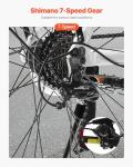 VEVOR Lightweight Hybrid Bike with 7-Speed Drivetrain