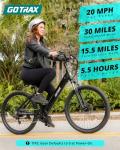 Gotrax 26" Electric Bicycle with Adjustable Seat