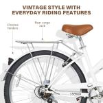 WEIZE 26-inch Beach Cruiser Bike for Adults