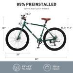 VIRIBUS 28" Lightweight Hybrid Bike for Tall Men