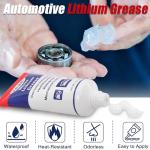 Keze Lithium Grease Multi-Purpose Automotive Bike Grease Garage Door Hinge Lubricant High Temp Heavy Duty NLGI 2 Lubricant with Brush for Bearings, Sunroof, Gears, Track Rail,1oz-2 Pack
