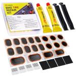 cyctravel Bike Tire Repair Kit, Bicycle Inner Tube Puncture Patch Kits with 20 PCS Vulcanizing Patches, User Manual, Metal Rasp and Tire Lever, Bike Patch Kit for Mountain and Road Bike