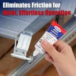 Keze Lithium Grease Multi-Purpose Automotive Bike Grease Garage Door Hinge Lubricant High Temp Heavy Duty NLGI 2 Lubricant with Brush for Bearings, Sunroof, Gears, Track Rail,1oz-2 Pack