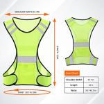 TCCFCCT Reflective Running Vest for Men Women, High Visibility Safety Vest with Large Pocket, Lightweight Reflective Running Gear for Motorcycling, Cycling, Jogging, Adjustable Waist, Yellow