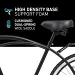 sixthreezero Around The Block Men's Beach Cruiser Bike, Single Speed Step-Through Touring Hybrid Bicycle with Rear Rack, 26 Inch Wheels, Matte Black