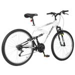 WEIZE Mountain Bike, 26 27.5 inch Outdoor Hybrid Bikes,18-Speed/High-Carbon Steel/Dual Full Suspension, Adjustable Ergonomic Seat for Men Women Adult, MTB Bicycle with Suspension Fork,Sleek Colors