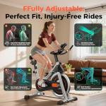 YOSUDA Exercise Bike, Brake Pad Stationary Bike for Home with Exclusive App, Magnetic Indoor Cycling Bike with 300 lb Weight Capacity, Low Noise, Tablet Holder and Fitness Courses for Weight Loss, Friction-Black