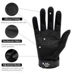 VXW Bike Gloves for Men Women Cycling - with Reflective Strips for Bicycle/Mountain Bike/Workout/MTB/Gym (Black, Large)