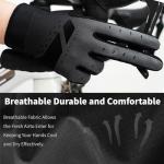 VXW Bike Gloves for Men Women Cycling - with Reflective Strips for Bicycle/Mountain Bike/Workout/MTB/Gym (Black, Large)