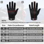 VXW Bike Gloves for Men Women Cycling - with Reflective Strips for Bicycle/Mountain Bike/Workout/MTB/Gym (Black, Large)