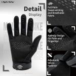 VXW Bike Gloves for Men Women Cycling - with Reflective Strips for Bicycle/Mountain Bike/Workout/MTB/Gym (Black, Large)