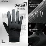 VXW Bike Gloves for Men Women Cycling - with Reflective Strips for Bicycle/Mountain Bike/Workout/MTB/Gym (Black, Large)