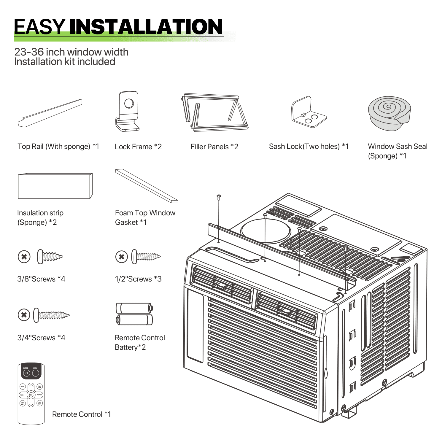 Magshion 6,000 BTU Quiet Window Air Conditioner