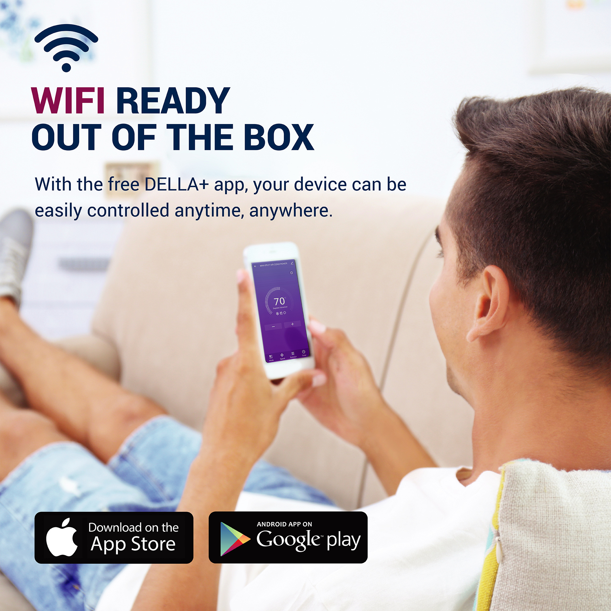 DELLA 12000 BTU WiFi Mini Split AC & Heater