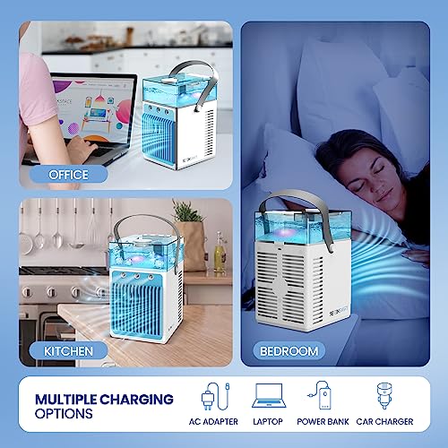 Portable Air Conditioner with Humidifier and Lights