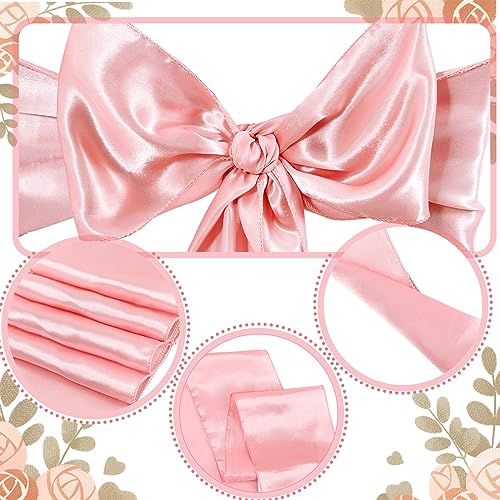 100 Wedding Chair Covers with Rose Gold Sashes