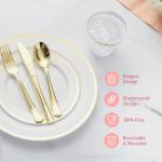 Elegant 600-Piece Disposable Dinnerware Set for Weddings