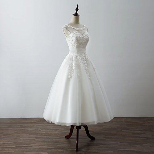 Short Vintage Lace Wedding Dress for Bride