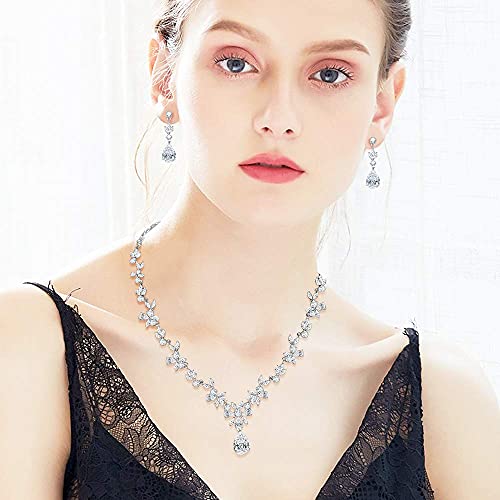 Hadskiss Bridal Jewelry Set with White Zirconia