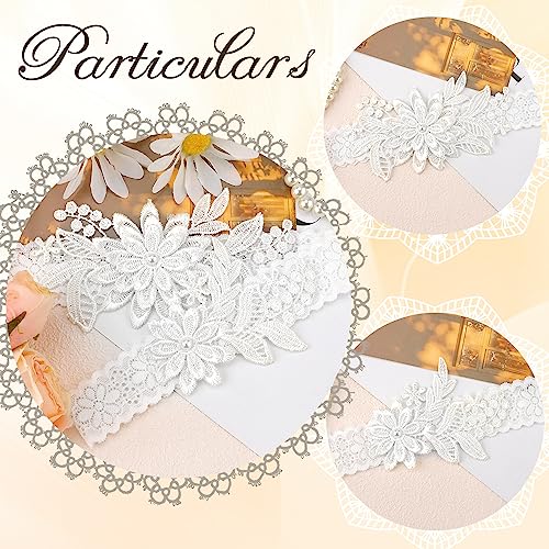 Bridal Lace Garter Set - White, 2 Pieces