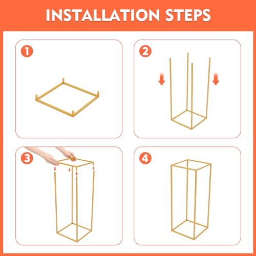 10Pcs Gold Flower Stands for Wedding Centerpieces