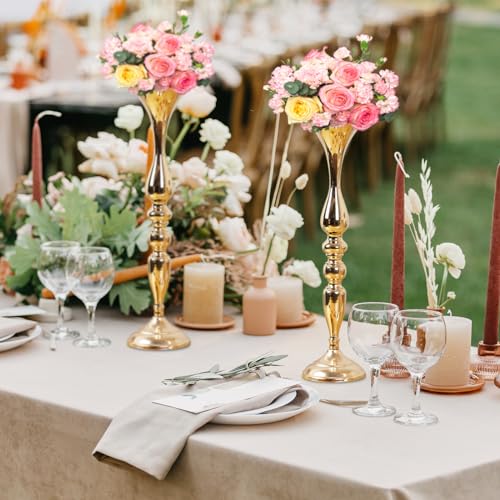 8 Pcs Tall Metal Flower Centerpieces for Weddings