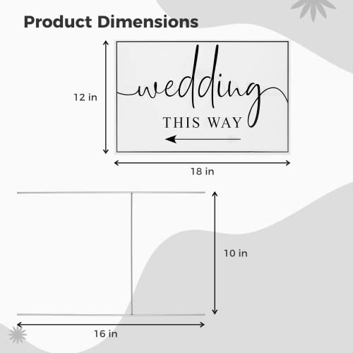 3 Pack Wedding Direction Signs - Double-Sided Arrow