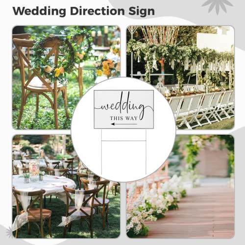 3 Pack Wedding Direction Signs - Double-Sided Arrow