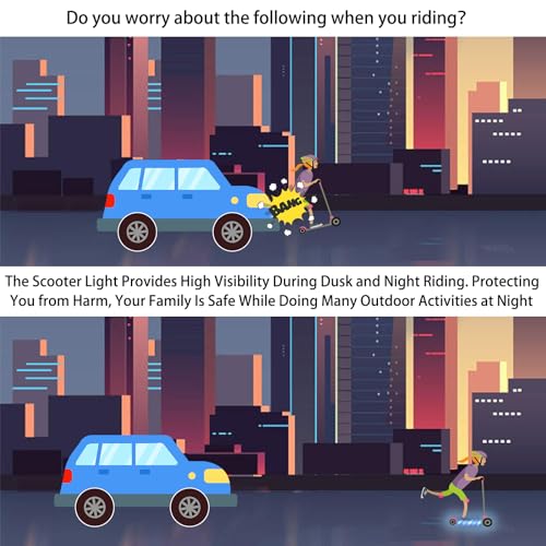 FOVNOT Colorful LED Lights for Electric Scooters