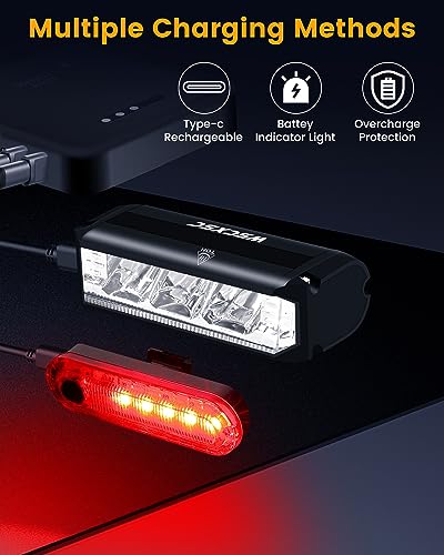 High-Visibility 9000 Lumen USB Rechargeable Bike Light Set