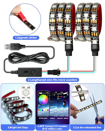 Keiurot LED Scooter Lights with APP Control